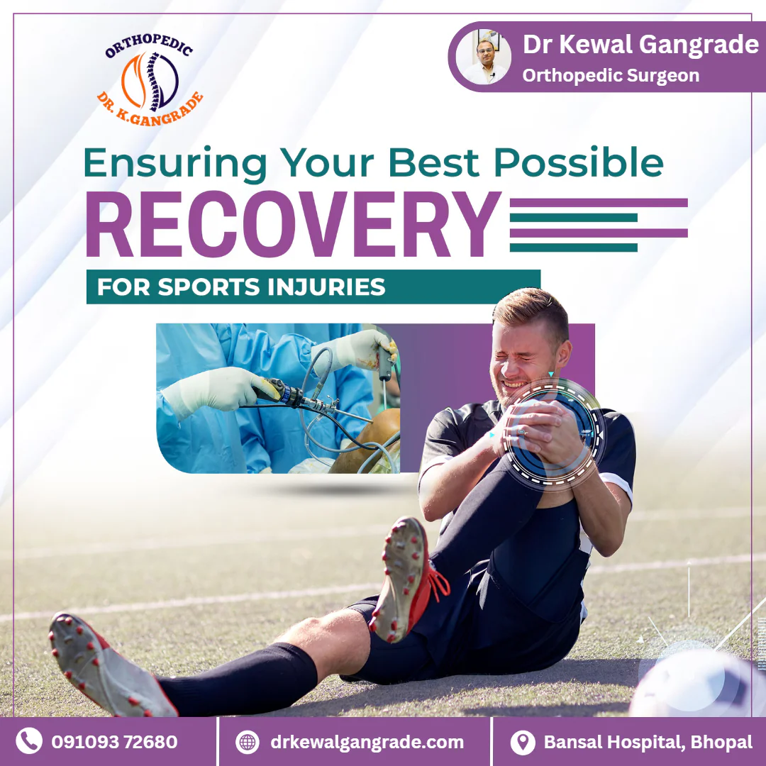 "Dr. Kewal Gangrade offers advanced recovery solutions for sports injuries at Bansal Hospital, Bhopal."